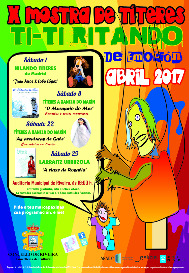 Cartel del Festival de Marionetas en Riveira