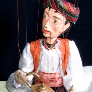 Títere de Aladino del espectáculo de marionetas Aladino y la lámpara maravillosa