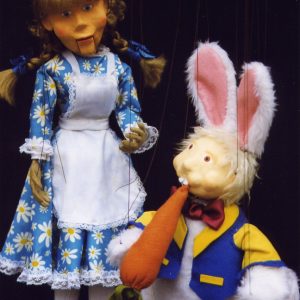 Marionetas de Alicia y Señor Conejo