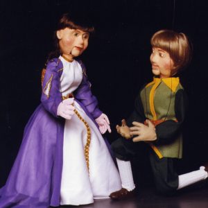 Princesa y Sastrecillo de Hilando Títeres del cuento de Grimm con marionetas